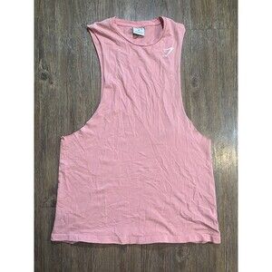 Gymshark Mens Medium Drop Arm Tank Top  Workout Shirt Gym Fitness Pink